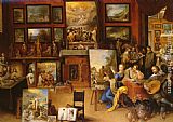 Frans the younger Francken Pictura, Poesis and Musica in a Pronkkamer painting
